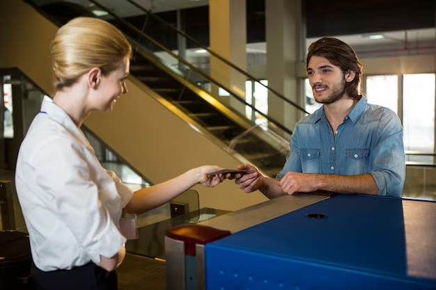 Dubai bank welcome desk for tourists opening accounts